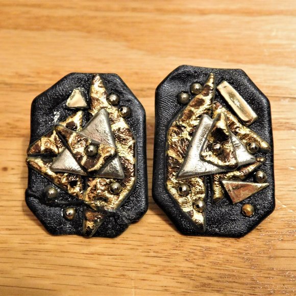 Retro Geometric Earrings - Picture 2 of 4
